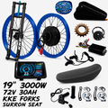 Torqueleccys 72v 30ah 19” 3000w ebike kit (with battery🔋) surron seat and KKE forks