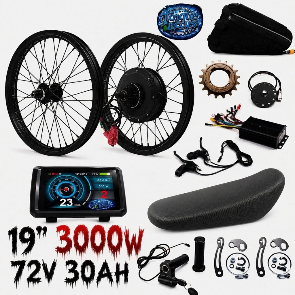 Torqueleccys 72v 30ah 19” 3000w ebike kit (with battery🔋)