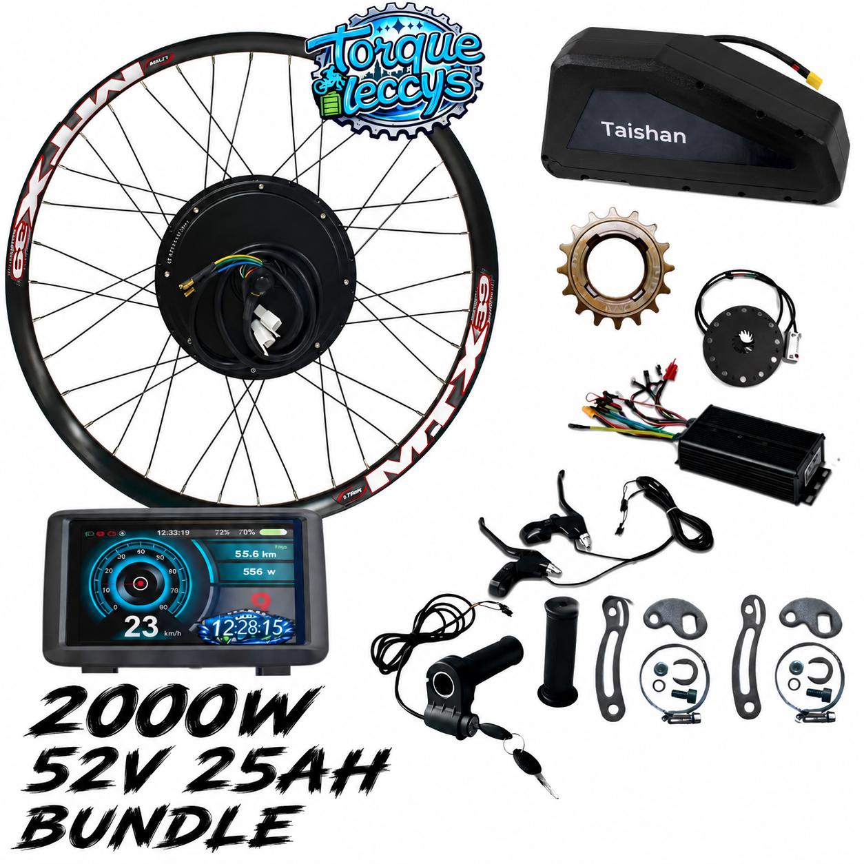 Torqueleccys 52v 25ah 2000w ebike kit (with battery🔋)